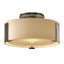 Hubbardton Forge 2009 Oil Rubbed Bronze Opal Glass (GG) Impressions Semi-Flush