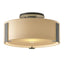 Hubbardton Forge 2009 Natural Iron Opal Glass (GG) Impressions Semi-Flush