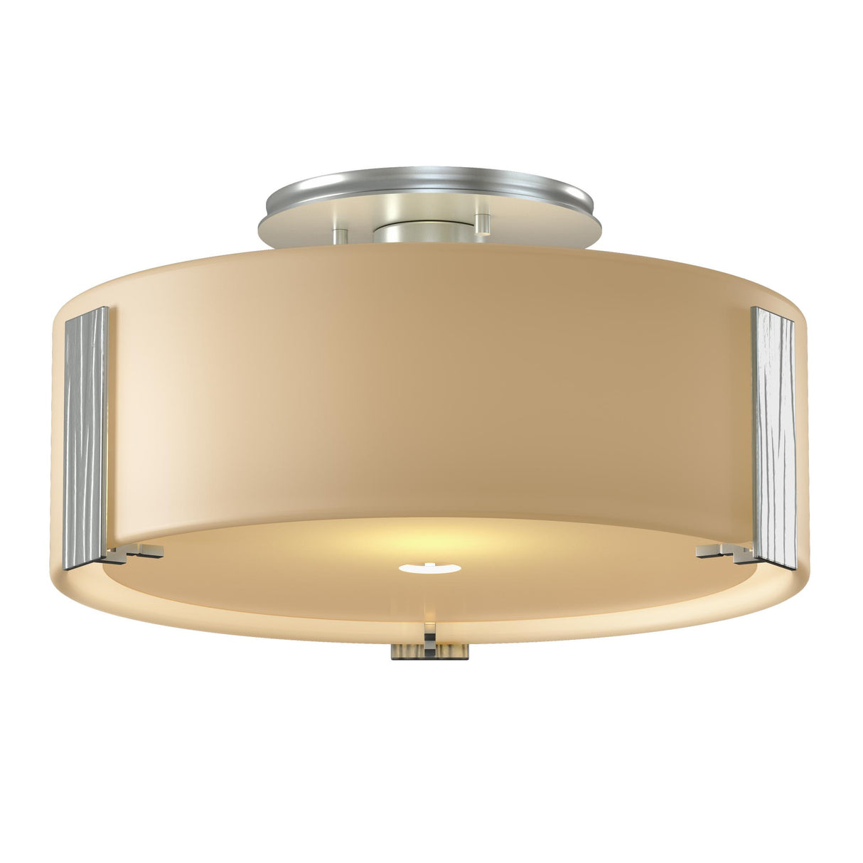 Hubbardton Forge 2009 Vintage Platinum Opal Glass (GG) Impressions Semi-Flush