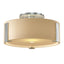 Hubbardton Forge 2009 Vintage Platinum Opal Glass (GG) Impressions Semi-Flush