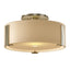 Hubbardton Forge 2009 Soft Gold Opal Glass (GG) Impressions Semi-Flush