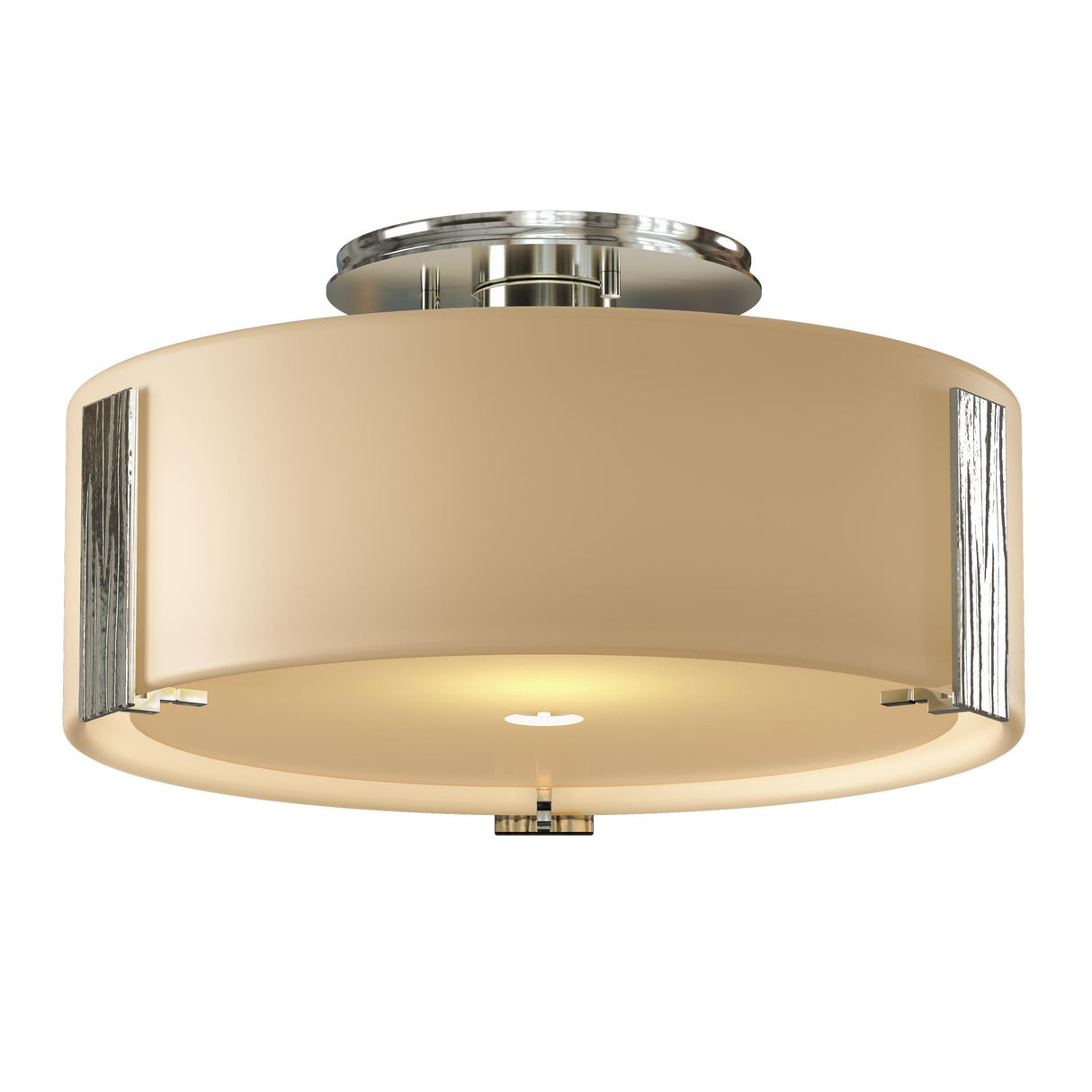 Hubbardton Forge 2009 Sterling Opal Glass (GG) Impressions Semi-Flush