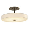 Hubbardton Forge 2015 Soft Gold Spun Frost (SH) Disq LED Semi-Flush