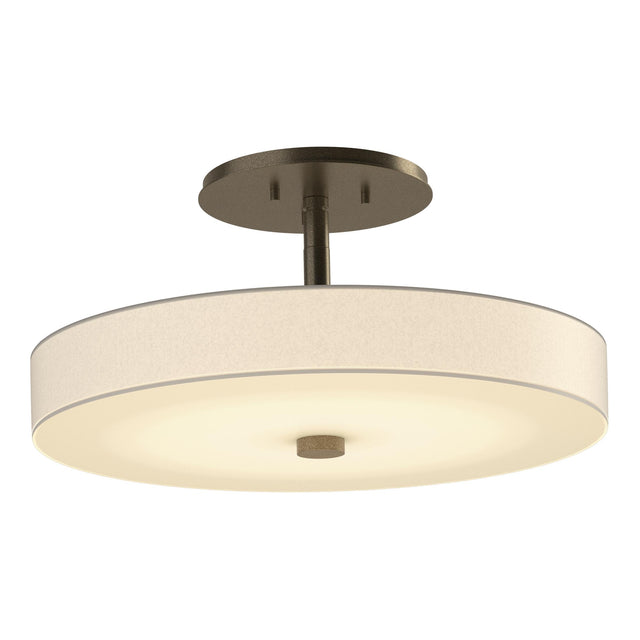 Hubbardton Forge 2015 Soft Gold Spun Frost (SH) Disq LED Semi-Flush