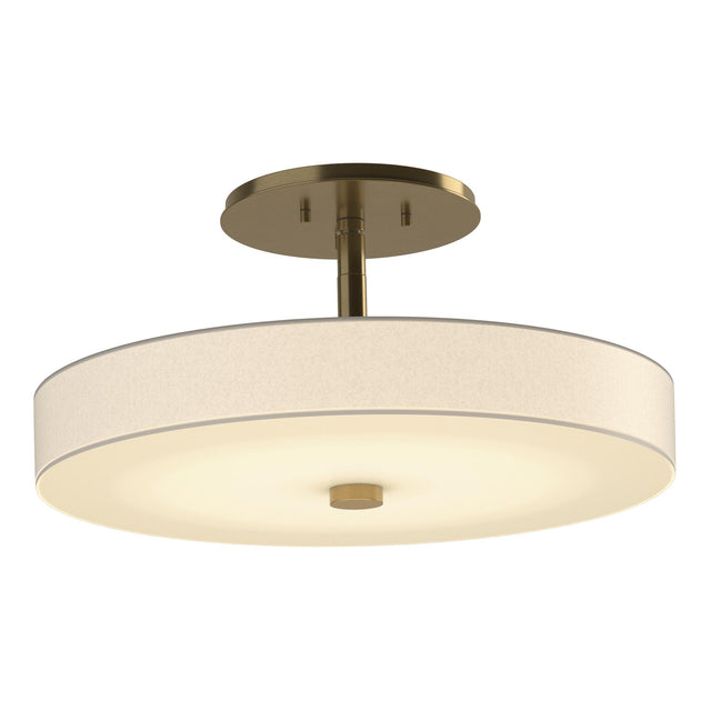 Hubbardton Forge 2015 Modern Brass Spun Frost (SH) Disq LED Semi-Flush