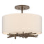 Hubbardton Forge 2012 Bronze Flax Shade (SE) Brindille Semi-Flush