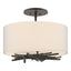 Hubbardton Forge 2012 Black Flax Shade (SE) Brindille Semi-Flush