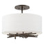 Hubbardton Forge 2012 Oil Rubbed Bronze Natural Anna Shade (SF) Brindille Semi-Flush