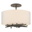 Hubbardton Forge 2012 Natural Iron Flax Shade (SE) Brindille Semi-Flush