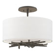 Hubbardton Forge 2012 Natural Iron Natural Anna Shade (SF) Brindille Semi-Flush