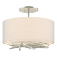 Hubbardton Forge 2012 Vintage Platinum Flax Shade (SE) Brindille Semi-Flush