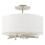 Hubbardton Forge 2012 Vintage Platinum Natural Anna Shade (SF) Brindille Semi-Flush