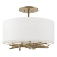 Hubbardton Forge 2012 Soft Gold Natural Anna Shade (SF) Brindille Semi-Flush