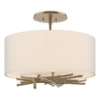 Hubbardton Forge 2012 Soft Gold Flax Shade (SE) Brindille Semi-Flush