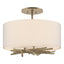 Hubbardton Forge 2012 Soft Gold Flax Shade (SE) Brindille Semi-Flush
