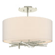 Hubbardton Forge 2012 Sterling Flax Shade (SE) Brindille Semi-Flush