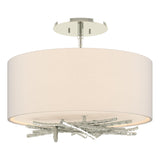 Hubbardton Forge 2012 Sterling Flax Shade (SE) Brindille Semi-Flush