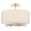 Hubbardton Forge 2012 Sterling Flax Shade (SE) Brindille Semi-Flush