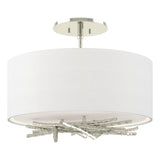Hubbardton Forge 2012 Sterling Natural Anna Shade (SF) Brindille Semi-Flush
