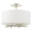 Hubbardton Forge 2012 Sterling Natural Anna Shade (SF) Brindille Semi-Flush