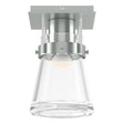 Hubbardton Forge 2015 Vintage Platinum Clear Glass (ZM) Erlenmeyer 1 Light Semi-Flush