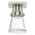 Hubbardton Forge 2015 Sterling Clear Glass (ZM) Erlenmeyer 1 Light Semi-Flush