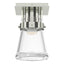 Hubbardton Forge 2015 Sterling Clear Glass (ZM) Erlenmeyer 1 Light Semi-Flush