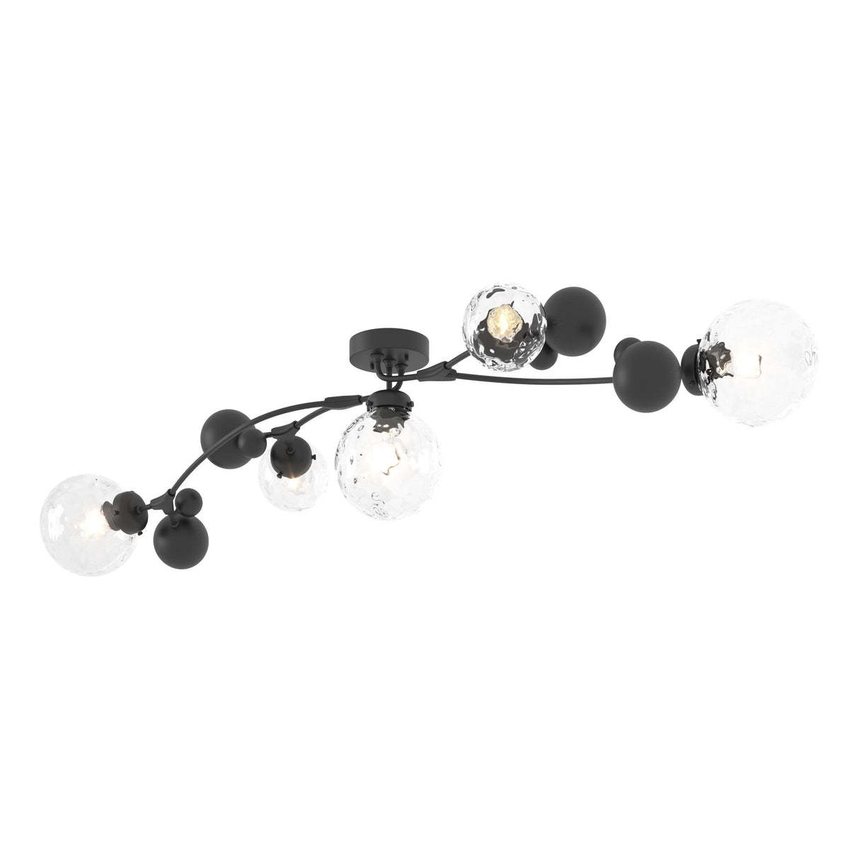 Hubbardton Forge 2019 Black Water Glass (LL) Sprig Semi-Flush
