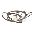Hubbardton Forge 2019 Bronze Clear Glass (ZM) Nest Semi-Flush