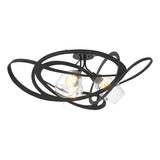 Hubbardton Forge 2019 Black Clear Glass (ZM) Nest Semi-Flush