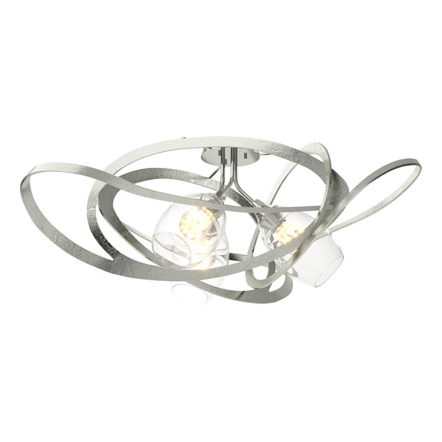 Hubbardton Forge 2019 Sterling Clear Glass (ZM) Nest Semi-Flush