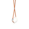 Hubbardton Forge 2020 Black Polished Nickel Chestnut Leather Hubbardton forge Branded Plate Opal Glass (GG) Long Derby Small LED Pendant