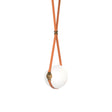 Hubbardton Forge 2020 Black Antique Brass Chestnut Leather Hubbardton forge Branded Plate Opal Glass (GG) Short Derby Small LED Pendant