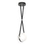 Hubbardton Forge 2020 Black Polished Nickel Black Leather Hubbardton forge Branded Plate Opal Glass (GG) Standard Derby Small LED Pendant