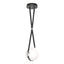 Hubbardton Forge 2020 Black Polished Nickel Black Leather Non-Branded Plate Opal Glass (GG) Standard Derby Small LED Pendant