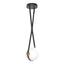 Hubbardton Forge 2020 Black Antique Brass Black Leather Hubbardton forge Branded Plate Opal Glass (GG) Standard Derby Small LED Pendant