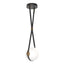 Hubbardton Forge 2020 Black Antique Brass Black Leather Non-Branded Plate Opal Glass (GG) Standard Derby Small LED Pendant