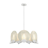 Hubbardton Forge 2023 White Alabaster Multi Callisto 7-Light Pendant