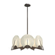 Hubbardton Forge 2023 Bronze Alabaster Multi Callisto 7-Light Pendant