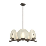 Hubbardton Forge 2023 Bronze Alabaster Multi Callisto 7-Light Pendant