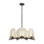 Hubbardton Forge 2023 Bronze Alabaster Multi Callisto 7-Light Pendant