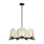 Hubbardton Forge 2023 Dark Smoke Alabaster Multi Callisto 7-Light Pendant