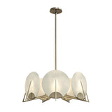 Hubbardton Forge 2023 Soft Gold Alabaster Multi Callisto 7-Light Pendant