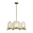 Hubbardton Forge 2023 Modern Brass Alabaster Multi Callisto 7-Light Pendant