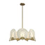 Hubbardton Forge 2023 Modern Brass Alabaster Multi Callisto 7-Light Pendant