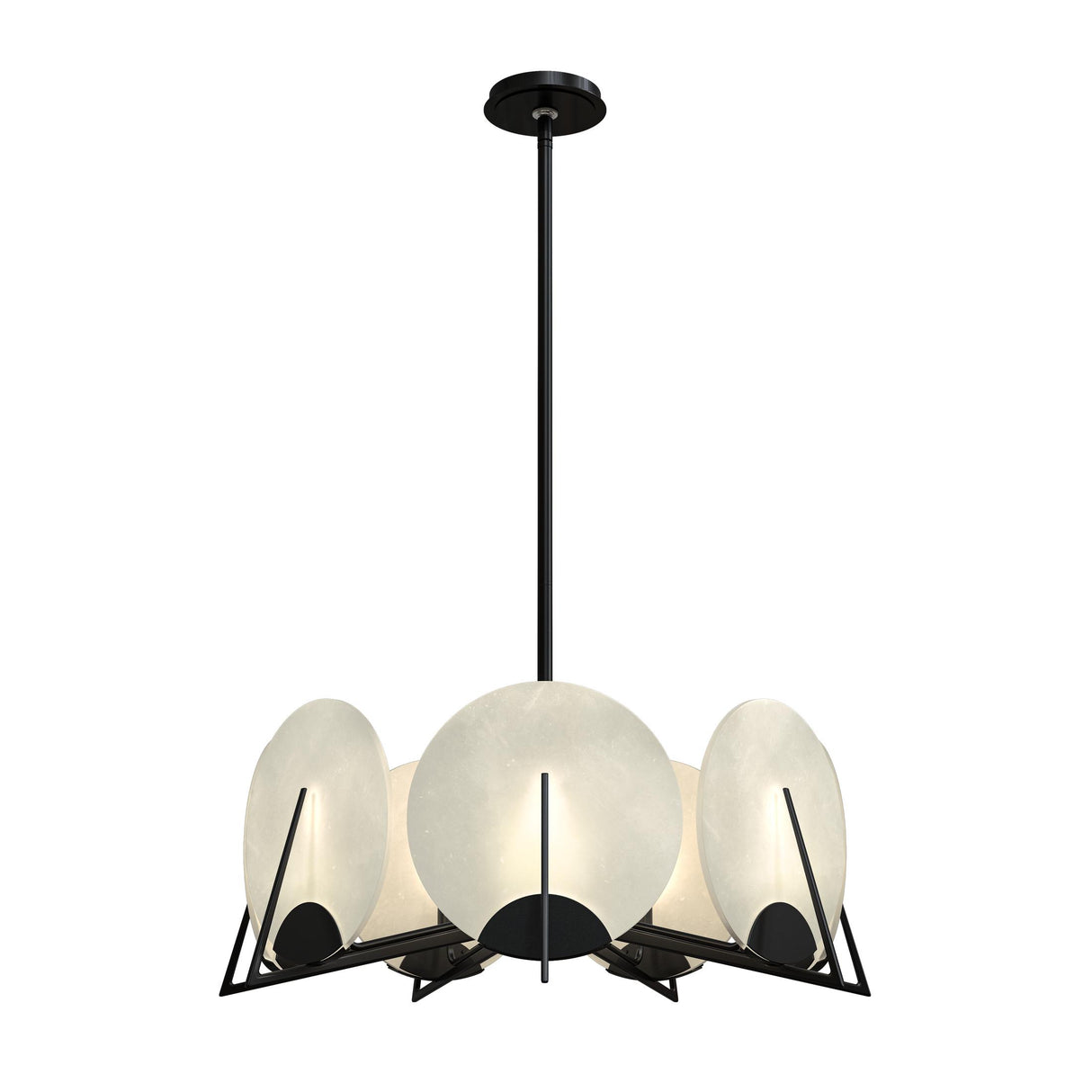 Hubbardton Forge 2023 Ink Alabaster Multi Callisto 7-Light Pendant