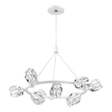 Hubbardton Forge 2023 White Crystal Multi Gatsby 9-Light Ring Pendant