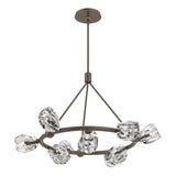 Hubbardton Forge 2023 Bronze Crystal Multi Gatsby 9-Light Ring Pendant