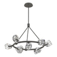 Hubbardton Forge 2023 Natural Iron Crystal Multi Gatsby 9-Light Ring Pendant