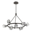 Hubbardton Forge 2023 Oil Rubbed Bronze Crystal Multi Gatsby 9-Light Ring Pendant
